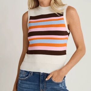 THML Striped Sleeveless Knit Top